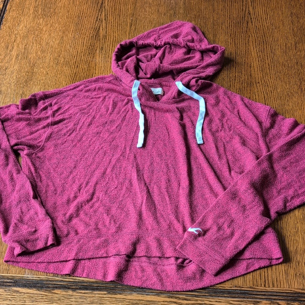 Hollister Maroon Hooded Sweatshirt